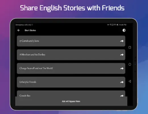 English Stories android App screenshot 1